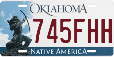OK license plate 745FHH
