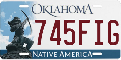 OK license plate 745FIG