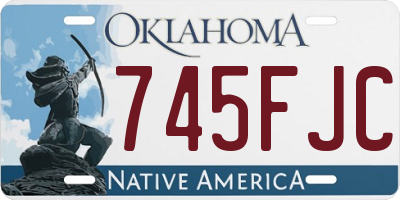 OK license plate 745FJC