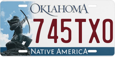 OK license plate 745TXO