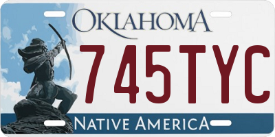 OK license plate 745TYC