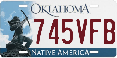 OK license plate 745VFB
