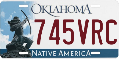OK license plate 745VRC