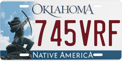 OK license plate 745VRF