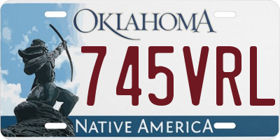 OK license plate 745VRL