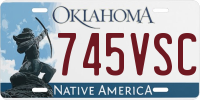 OK license plate 745VSC