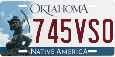 OK license plate 745VSO