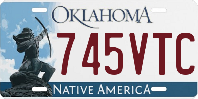 OK license plate 745VTC