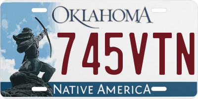 OK license plate 745VTN
