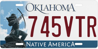 OK license plate 745VTR