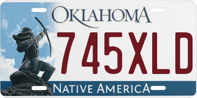 OK license plate 745XLD