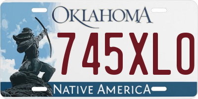OK license plate 745XLO