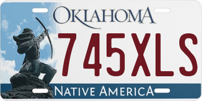 OK license plate 745XLS