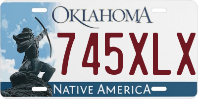OK license plate 745XLX
