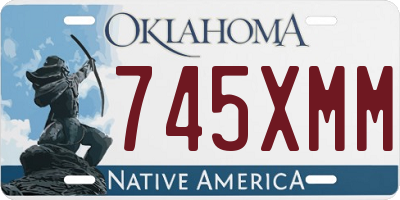 OK license plate 745XMM