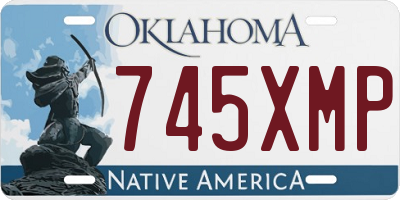 OK license plate 745XMP