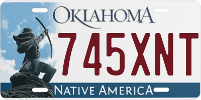 OK license plate 745XNT
