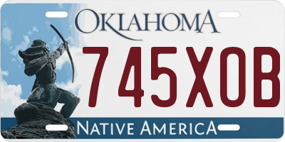 OK license plate 745XOB