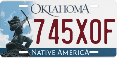 OK license plate 745XOF