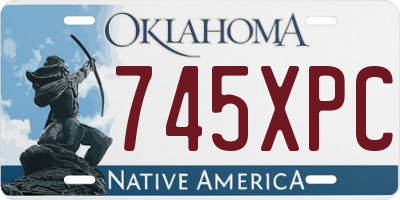 OK license plate 745XPC