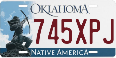 OK license plate 745XPJ