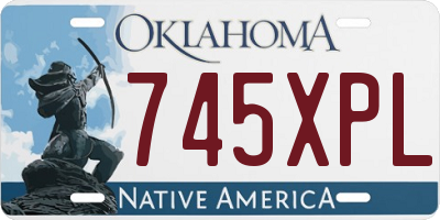 OK license plate 745XPL