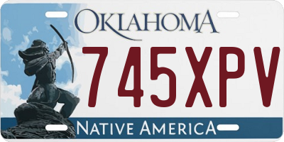 OK license plate 745XPV