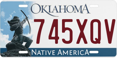 OK license plate 745XQV
