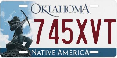 OK license plate 745XVT