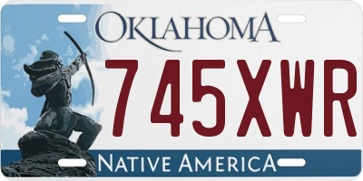 OK license plate 745XWR