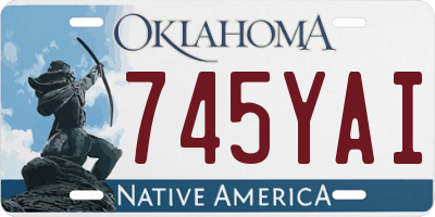 OK license plate 745YAI