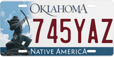 OK license plate 745YAZ