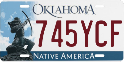 OK license plate 745YCF