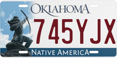 OK license plate 745YJX
