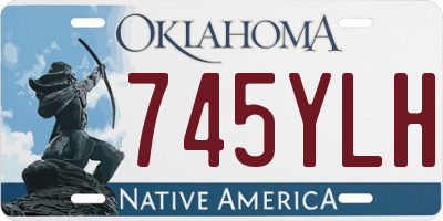 OK license plate 745YLH