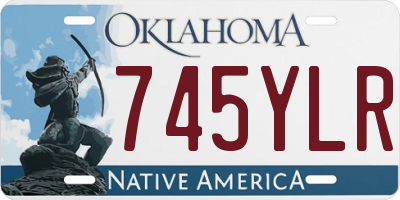 OK license plate 745YLR