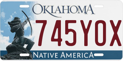 OK license plate 745YOX
