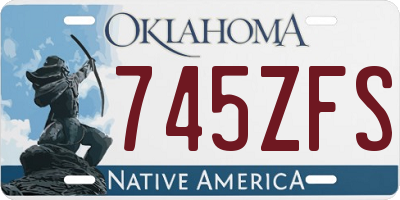OK license plate 745ZFS