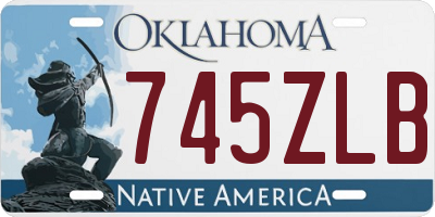 OK license plate 745ZLB
