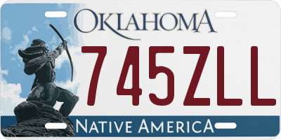 OK license plate 745ZLL