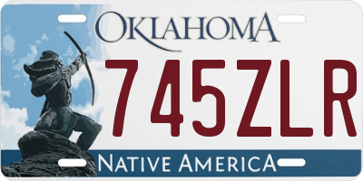 OK license plate 745ZLR