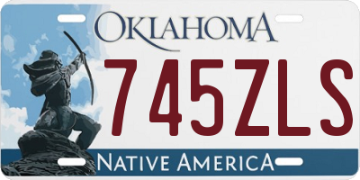 OK license plate 745ZLS