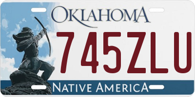 OK license plate 745ZLU