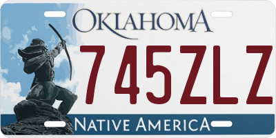 OK license plate 745ZLZ