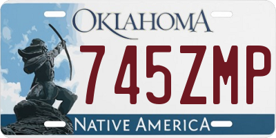 OK license plate 745ZMP