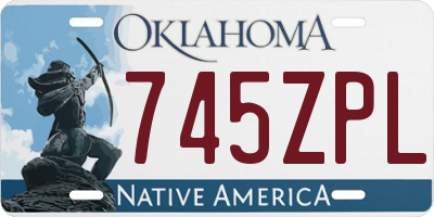 OK license plate 745ZPL