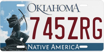 OK license plate 745ZRG