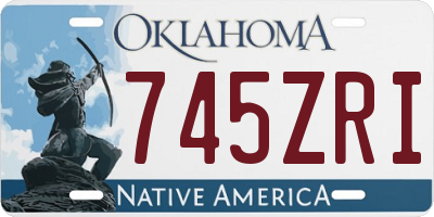 OK license plate 745ZRI