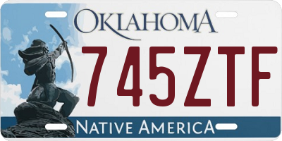 OK license plate 745ZTF