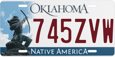 OK license plate 745ZVW